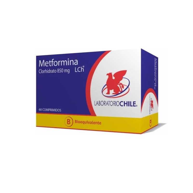 Metformina 850mg x60com (Lab.Chile)