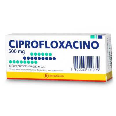 Ciprofloxacino 500mg x6com. (Mintlab)