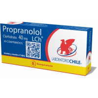 Propanolol 40mg x20com. (Chile)