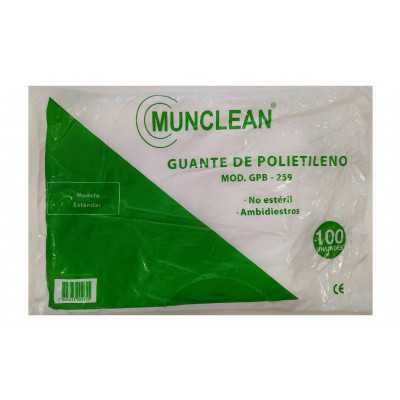 Guante Polietileno munclean standard x100