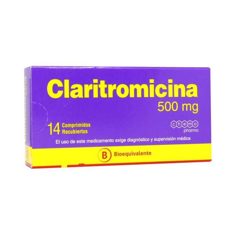 Claritromicina 500mg x14com. (Chemopharma)