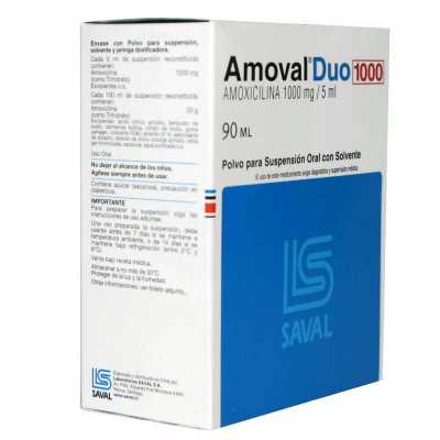 Amoval Duo 1000mg/5ml solucion oral 90ml