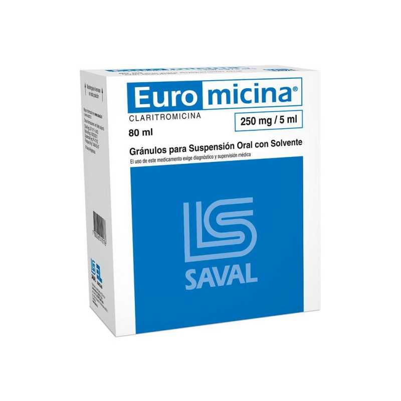 Euromicina 250mg/5ml solucion oral 80ml