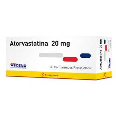 Atorvastatina 20mg x30com. (Ascend)