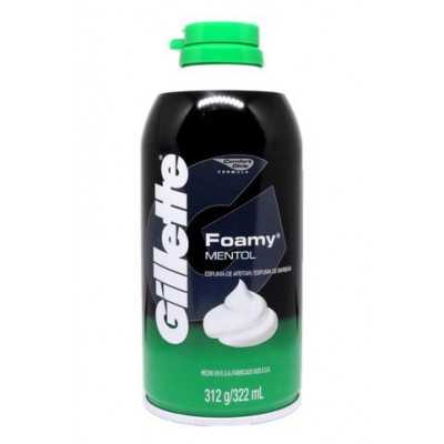 Gillete Foamy espuma afeitar mentol 179ml