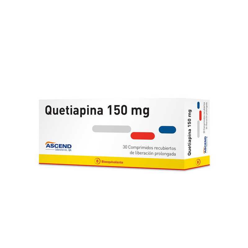 Quetiapina 150mg liberacion prolongada x30com. (Ascend)