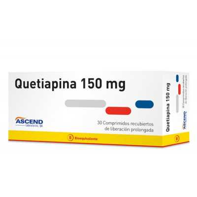 Quetiapina 150mg liberacion prolongada x30com. (Ascend)