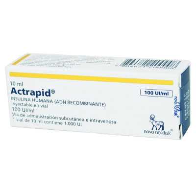 Actrapid HM 100UI 10ml x1 frasco ampolla (Cenabast)