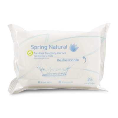 Spring Natural toalla desmaquillante refresc. X25