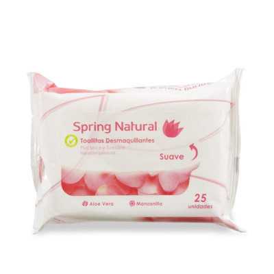 Spring Natural toalla desmaquillante suave p/s x25