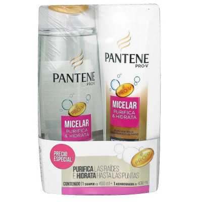 Pantene Pack shampoo + acondicionador micelar 400ml