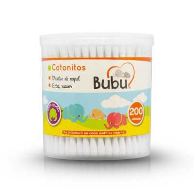 Bubu Cotonitos varitas de papel 200 un