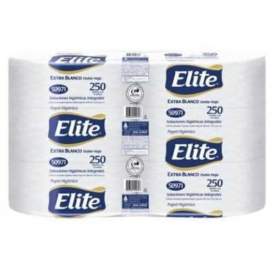 Elite Papel higienico extra blanco doble hoja 250mts x6