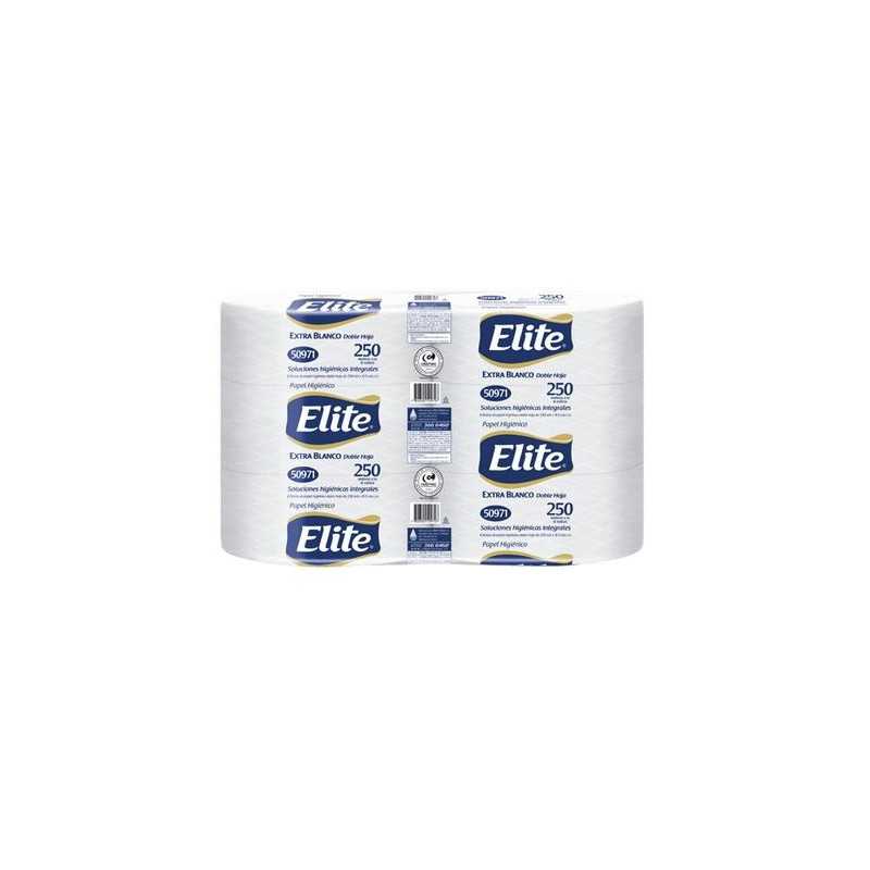 Elite Papel higienico extra blanco doble hoja 250mts x6