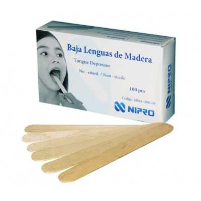Bajalengua de madera x100 (Nipro)