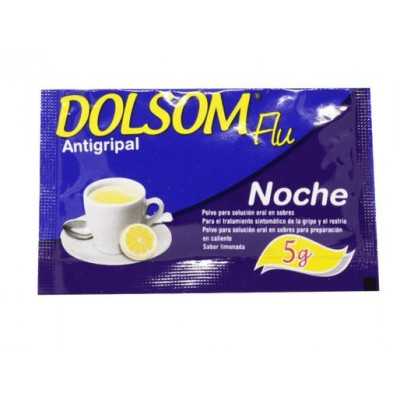 Dolsom Flu Noche limonada polvo sobre 5g