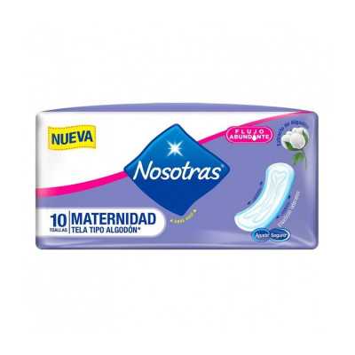 Nosotras Toalla maternidad suave x 10