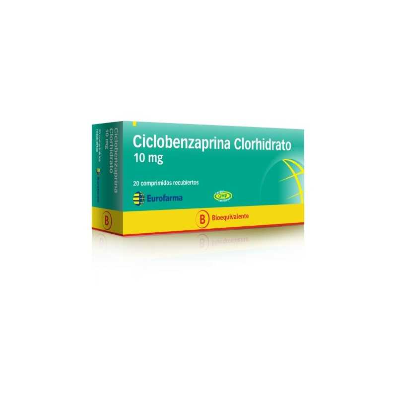 Ciclobenzaprina 10mg x20com (Eurofarma)