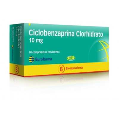 Ciclobenzaprina 10mg x20com (Eurofarma)