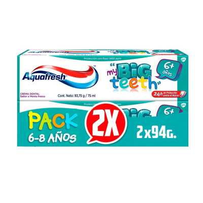 Aquafresh Pasta dental kids 93gr big teeth - pack x 2