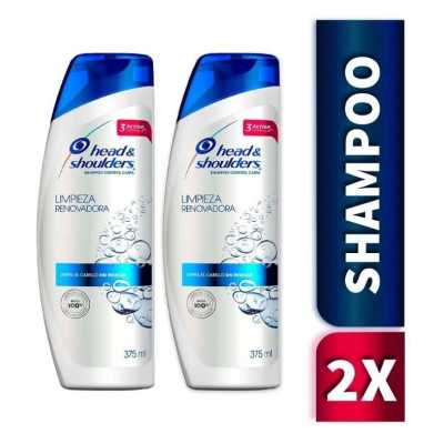 Head & Shoulders Limpieza renovadora shampoo 375ml (Pack X 2)