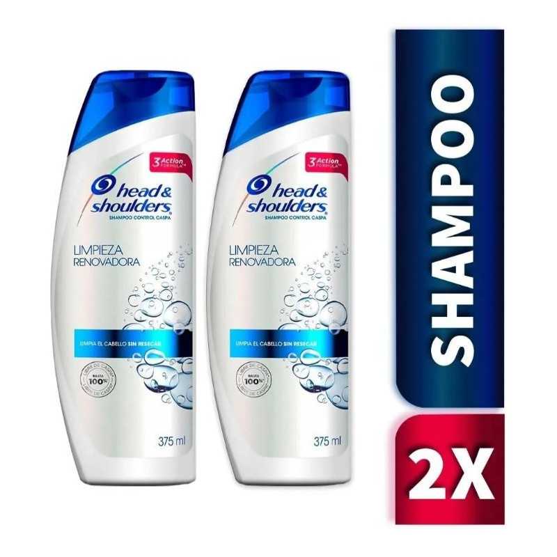 Head & Shoulders Limpieza renovadora shampoo 375ml (Pack X 2)