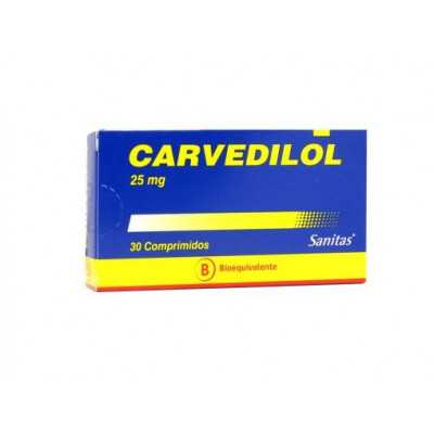 Carvedilol 25mg x30com. Sanitas (Cenabast)