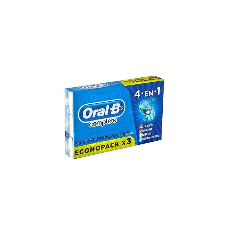 Oral-b Pasta dental 4 en 1 80g. Pack 3 ud