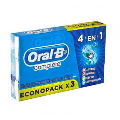 Oral-b Pasta dental 4 en 1 80g. Pack 3 ud