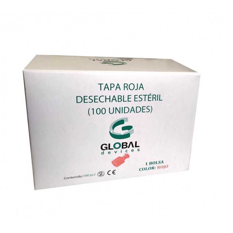 Tapa Obturacion roja esteril x100 (Global Devices)