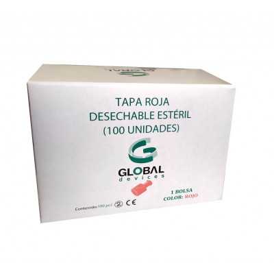 Tapa Obturacion roja esteril x100 (Global Devices)