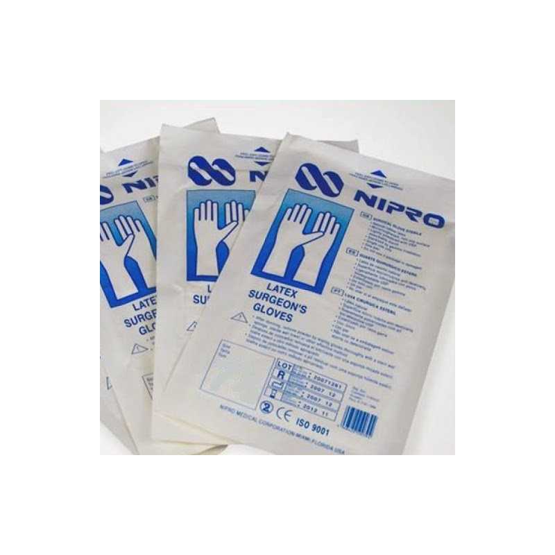 Guante Quirurgico esteril nipro N°8 1/2