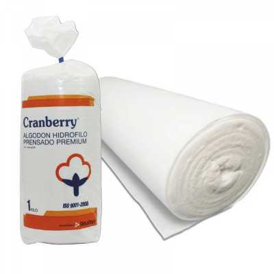 Algodon Hidrofilo prensado premium 1kg (Cranberry)