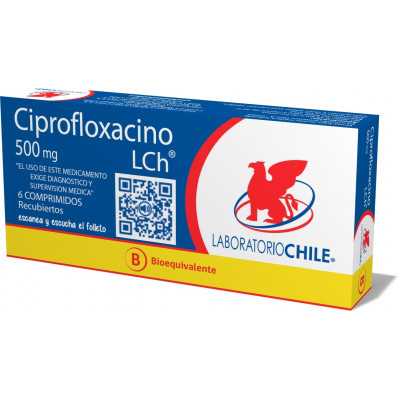 Ciprofloxacino 500mg x6com. (Chile)