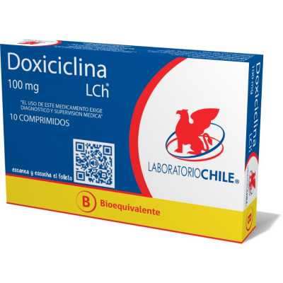 Doxiciclina 100mg x10com. (Chile)
