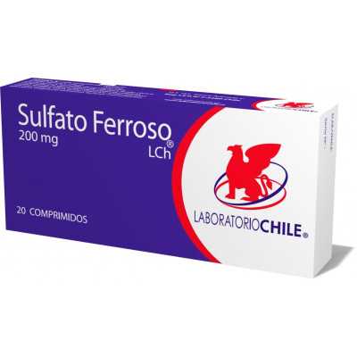Sulfato Ferroso 200mg x20com. (Chile)