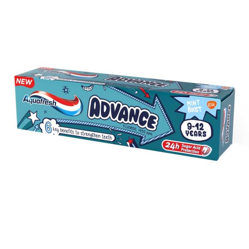 Aquafresh Pasta advance 9-12 años 75ml