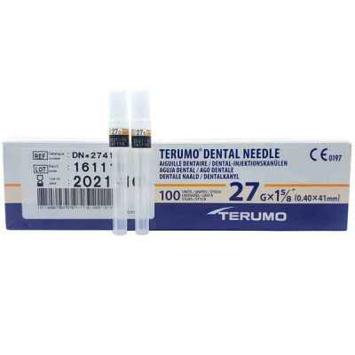 Aguja Dental larga 27gx41mm x100 (Terumo)