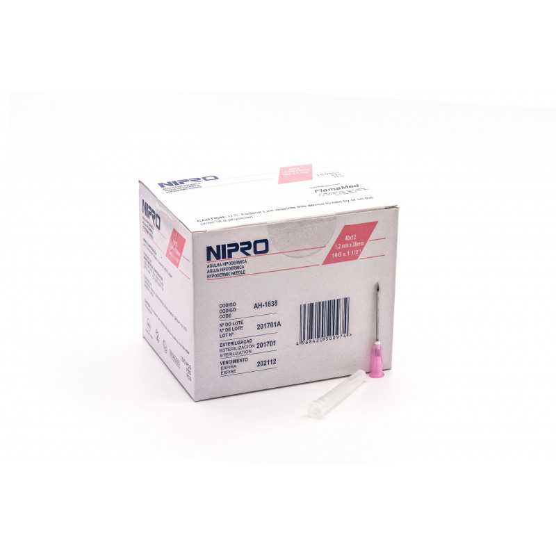 Aguja Hipodermica 18gx1 1/2" x100 (Nipro)