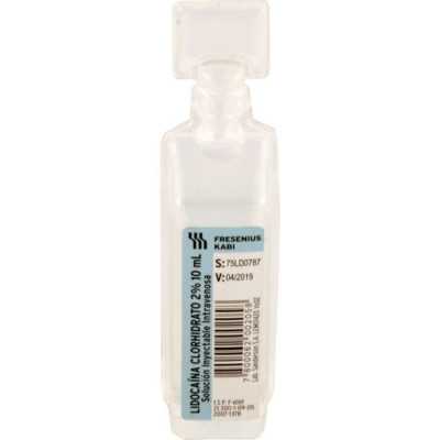 Lidocaina HCL 2% ampolla plastica 10ml (Sanderson)