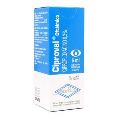 Ciproval 0,3% solucion oftalmica 5ml