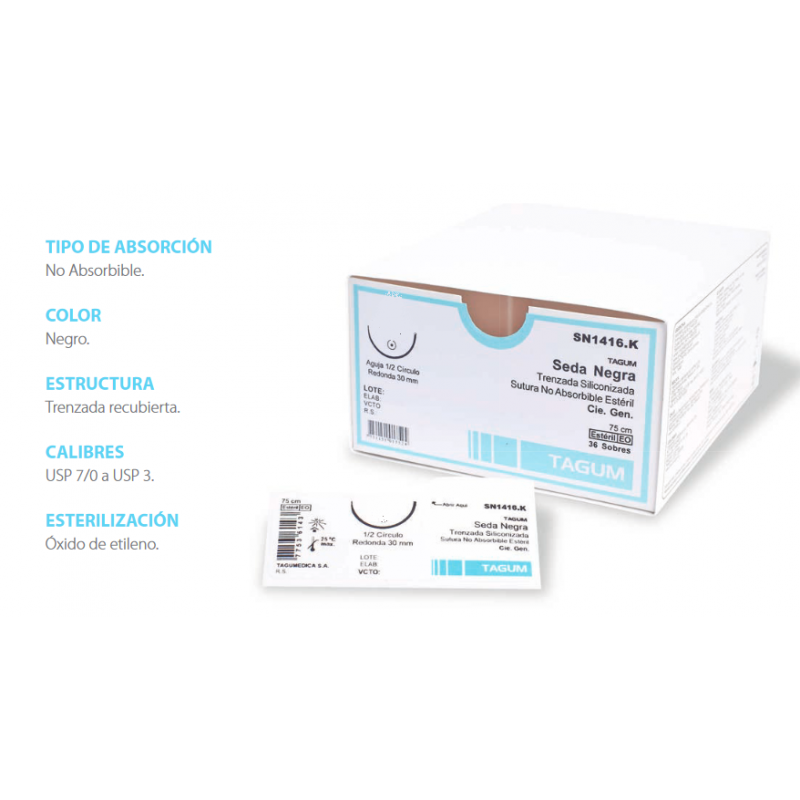 Seda Negra tagum 4/0 ds 20