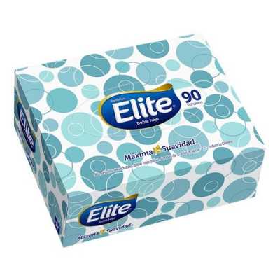 Elite Facial pañuelos doble hoja caja 90u