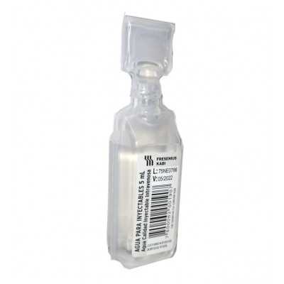 Agua Bidestilada esteril 5ml (Sanderson)
