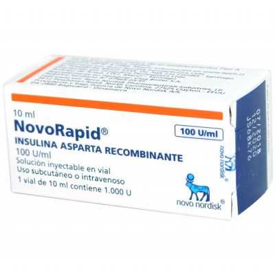 Novorapid 100U/ml solución inyectable 10ml x1fam (Cenabast)