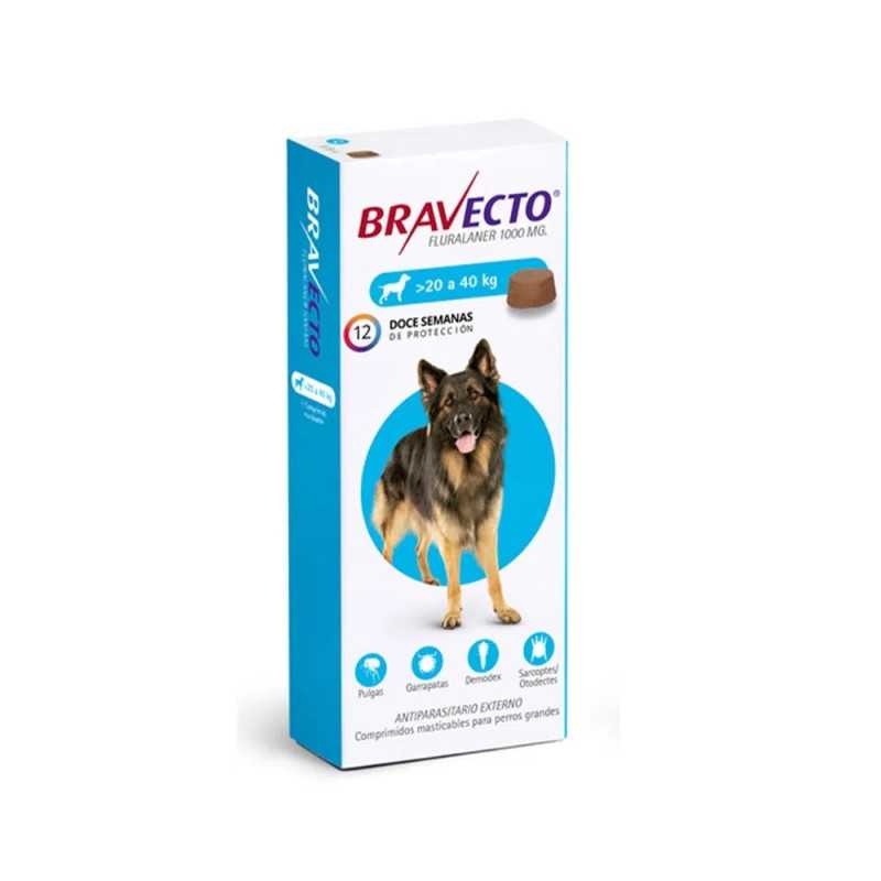 Bravecto Perros 1000mg (20Kg - 40Kg) x1com