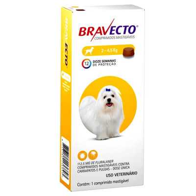 Bravecto Perros 112,5mg (2Kg - 4,5Kg) x1com