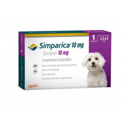 Simparica Perros 10mg (2,5Kg - 5Kg) x1com