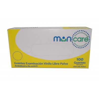 Guante Vinyl libre polvo talla L x100 (Muncare)