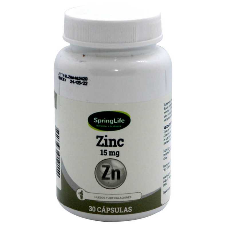 Zinc 15mg springlife x30com
